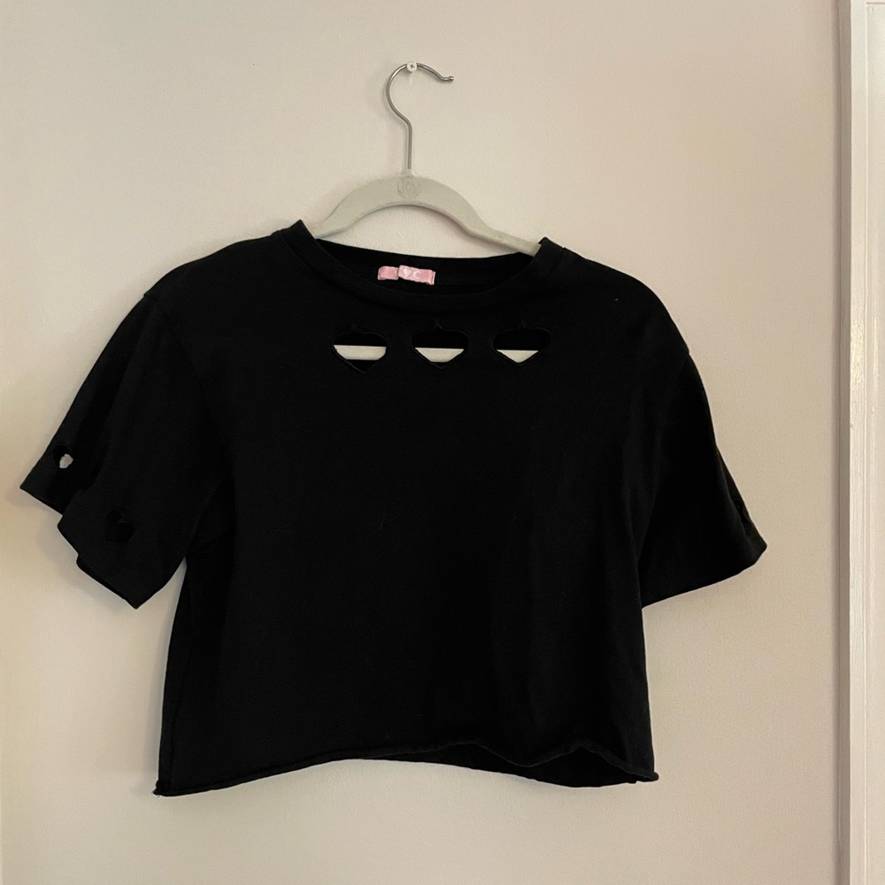 Heart cut outs tshirt